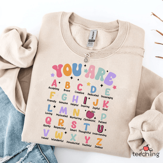You Are ABC Positive Words Teacher Sweater