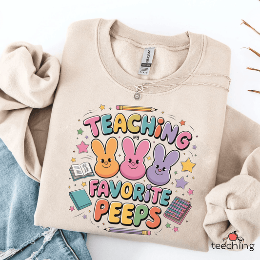 Teaching My Favorite Peeps Easter Teacher Sweater
