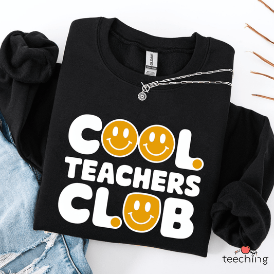 Cool Teachers Club Retro Smiley Sweater