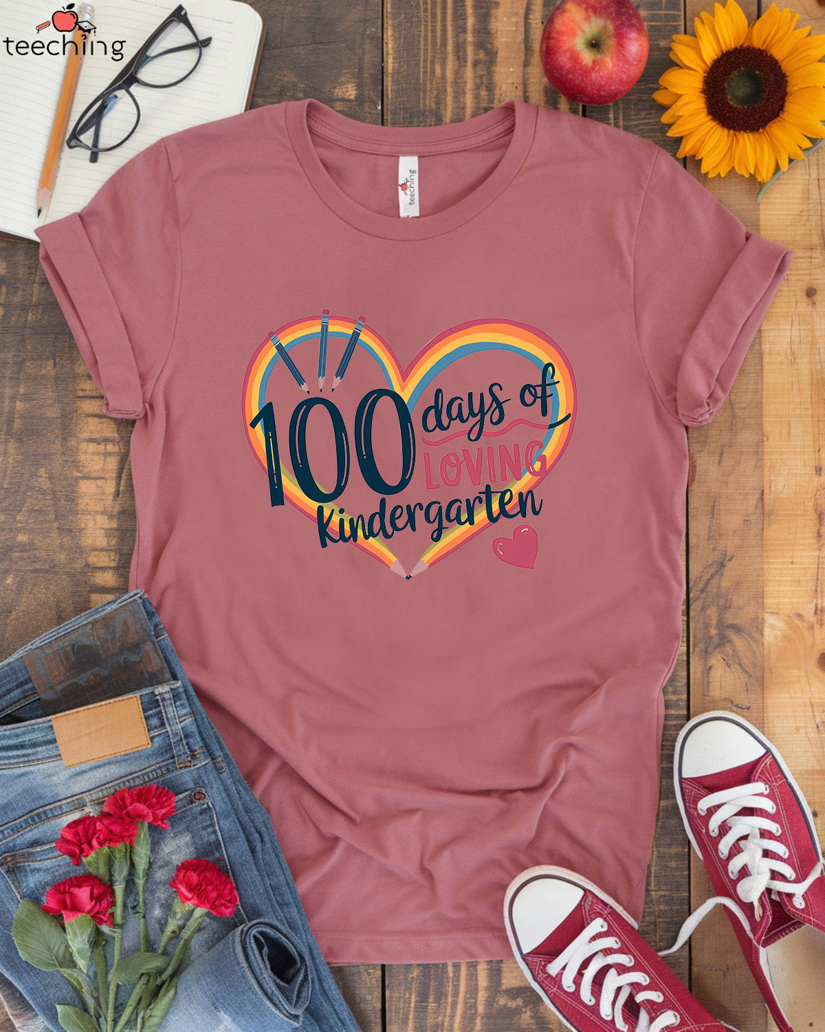 100 Days of Loving Kindergarten T-shirt