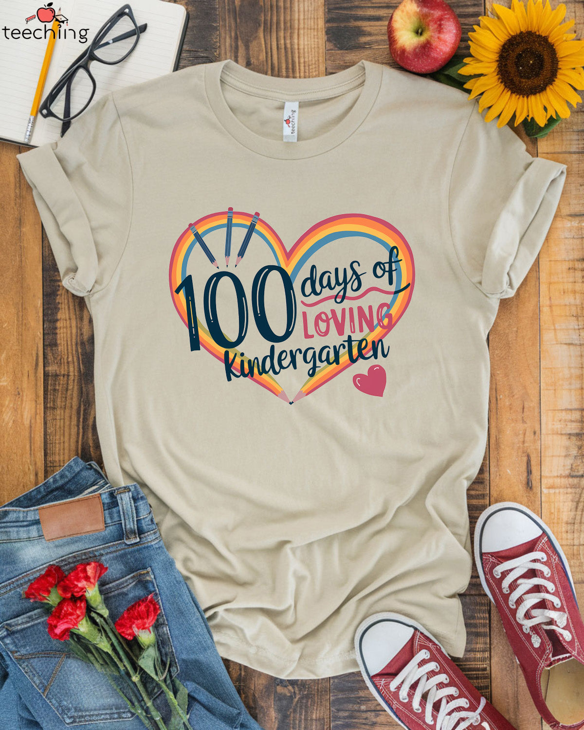 100 Days of Loving Kindergarten T-shirt