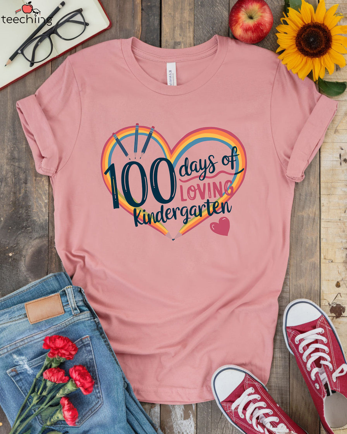 100 Days of Loving Kindergarten T-shirt