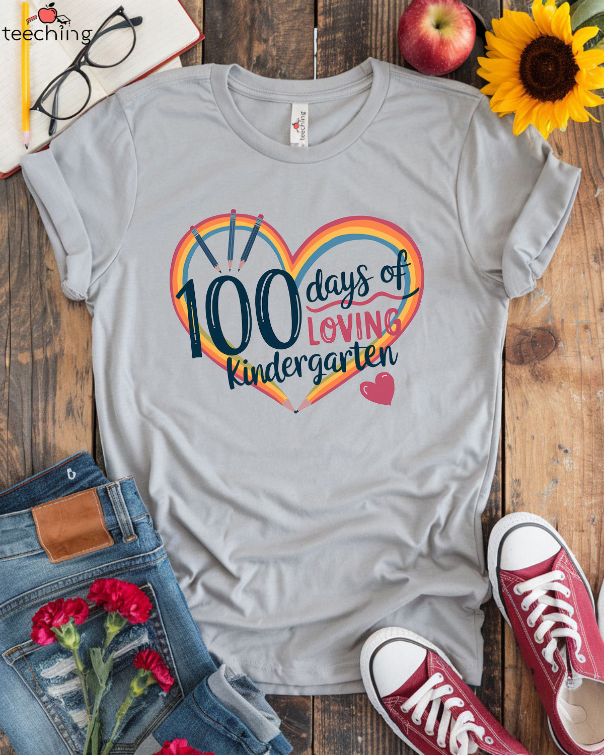 100 Days of Loving Kindergarten T-shirt