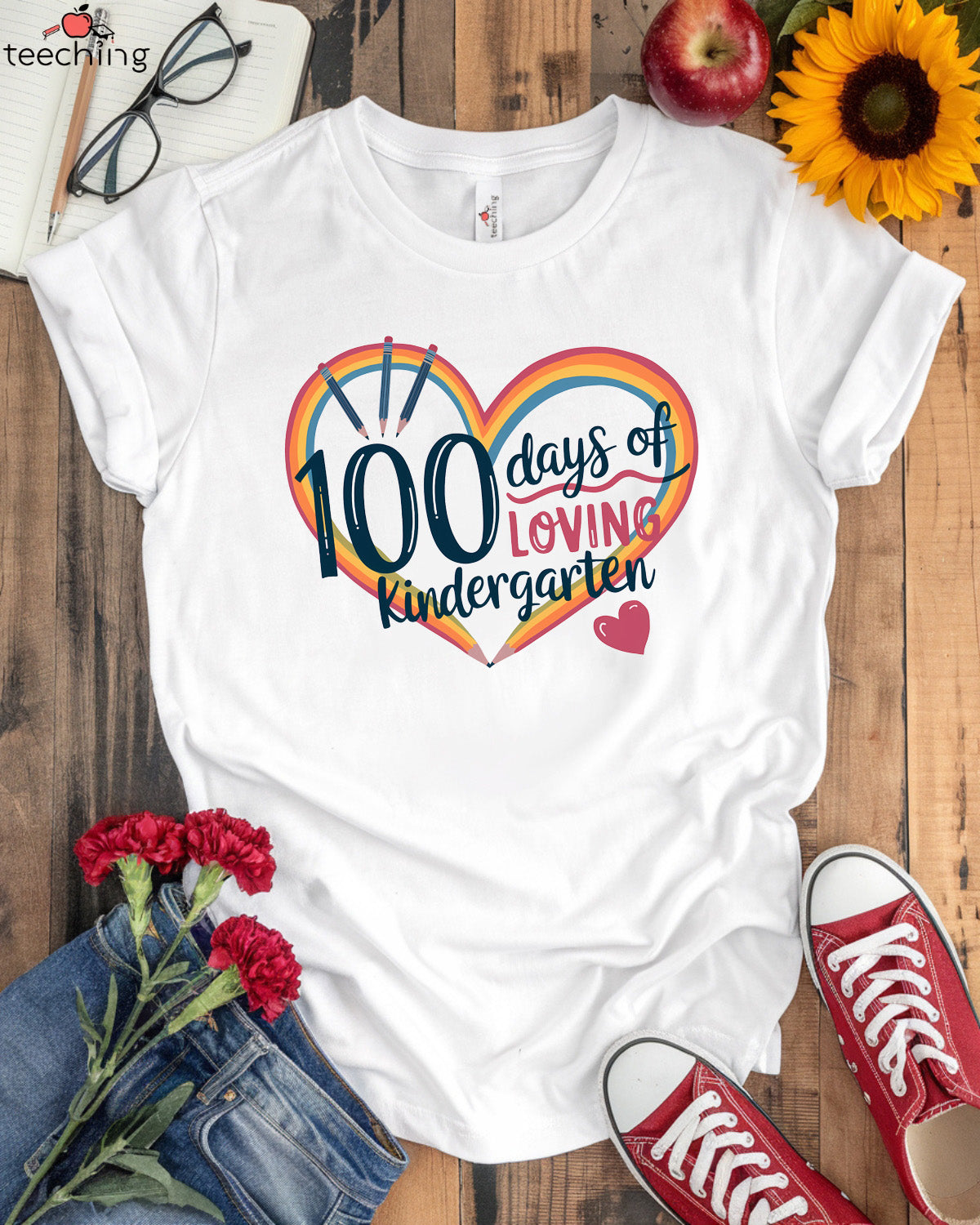 100 Days of Loving Kindergarten T-shirt