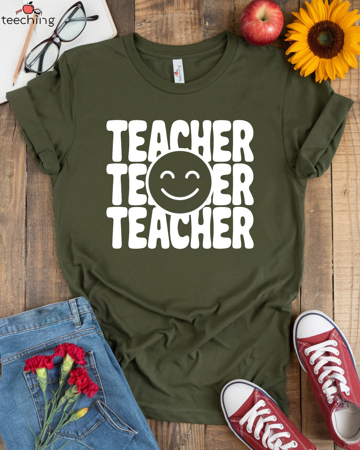Teacher Smiley T-shirt