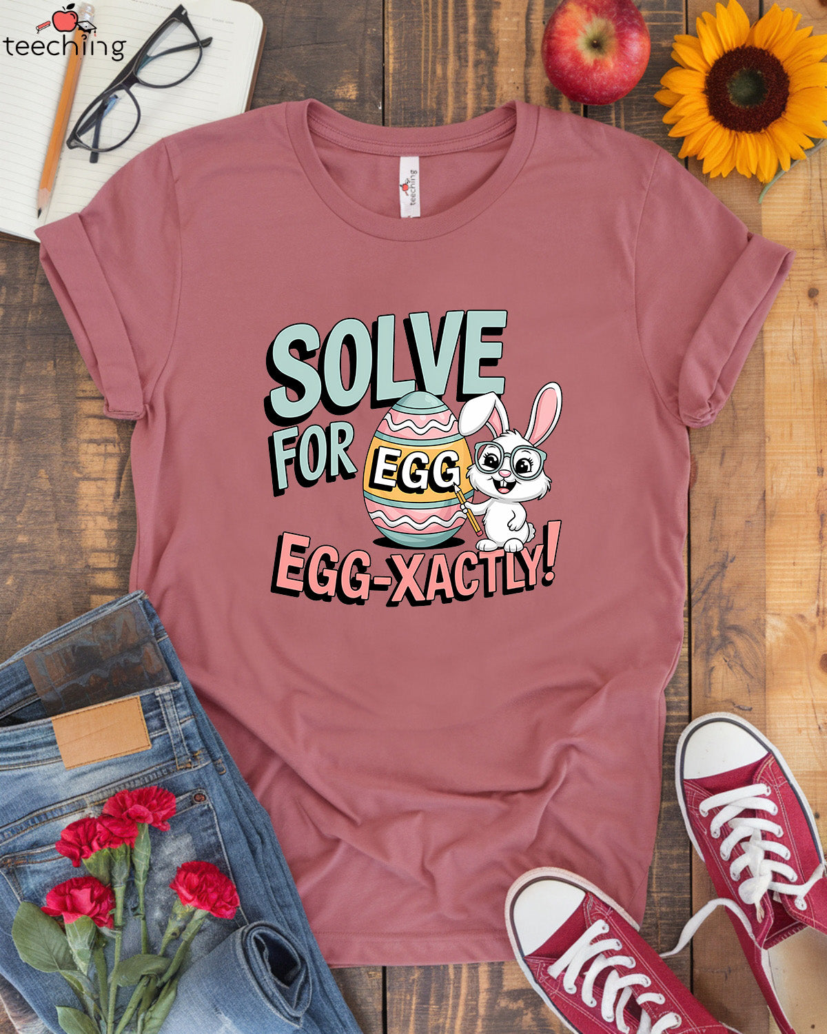 Solve for Egg Math Teacher Shirt – Funny Easter Algebra Tee