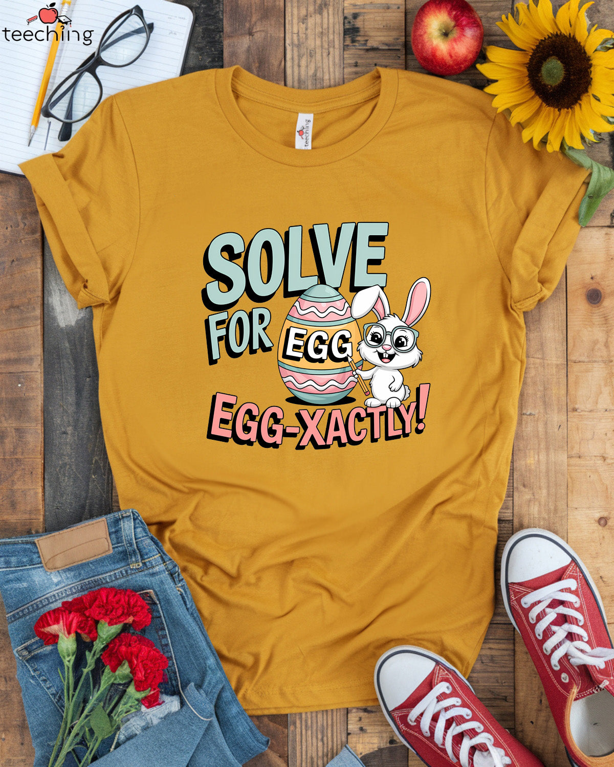Solve for Egg Math Teacher Shirt – Funny Easter Algebra Tee