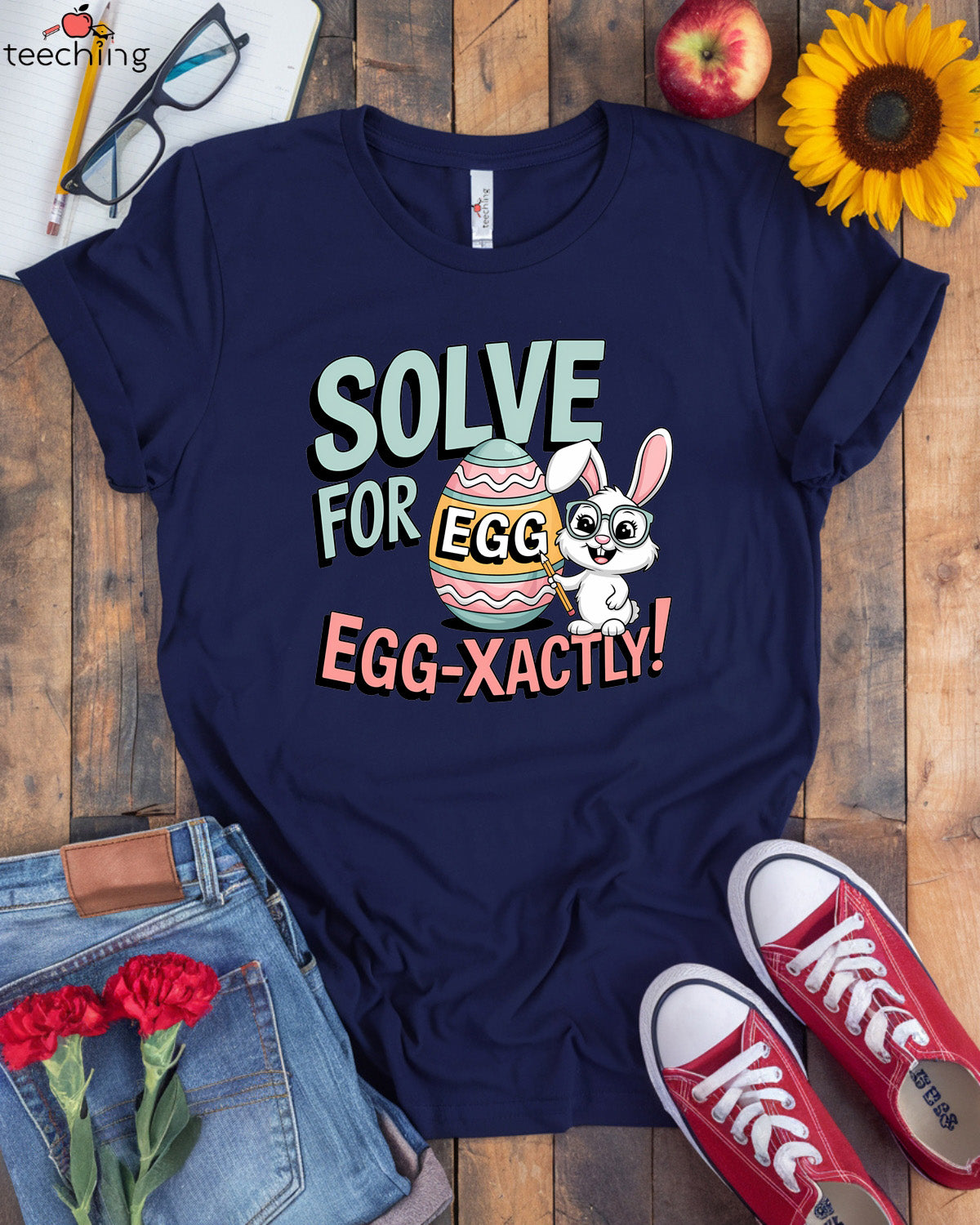 Solve for Egg Math Teacher Shirt – Funny Easter Algebra Tee