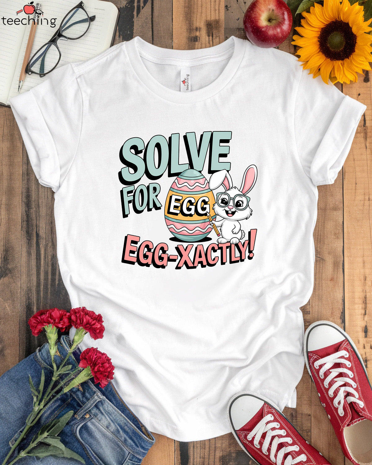 Solve for Egg Math Teacher Shirt – Funny Easter Algebra Tee
