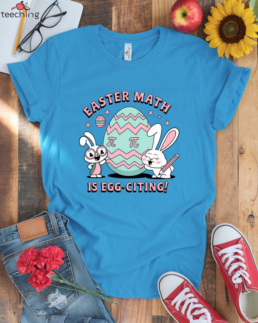 Easter Math Teacher Shirt – Egg-citing Pi Bunny Design