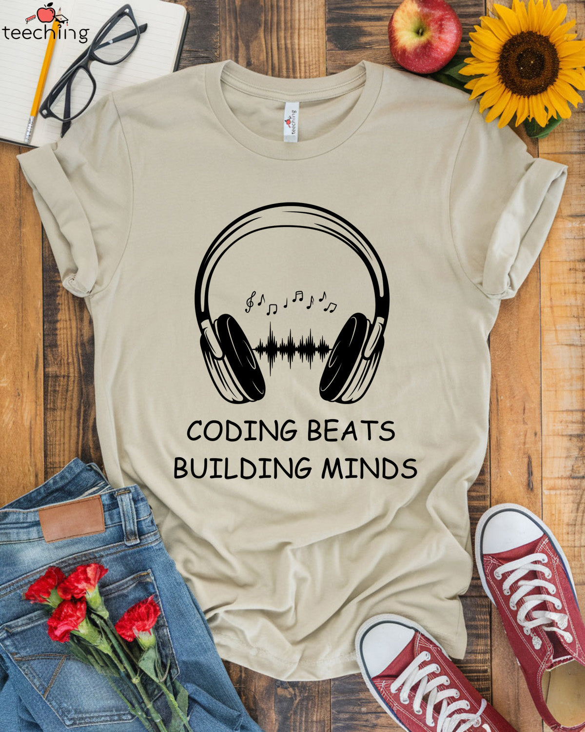 Coding Beats - Building Minds T-Shirt