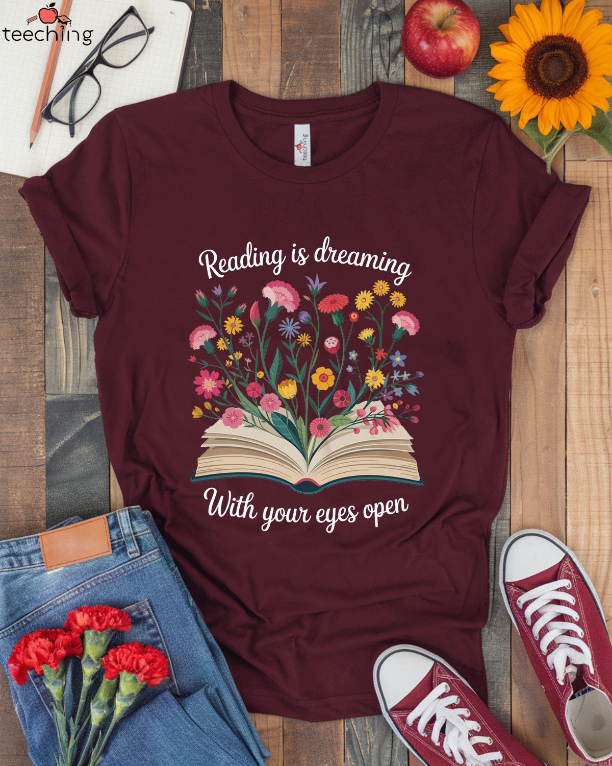 Reading is Dreaming with Your Eyes Open T-shirt