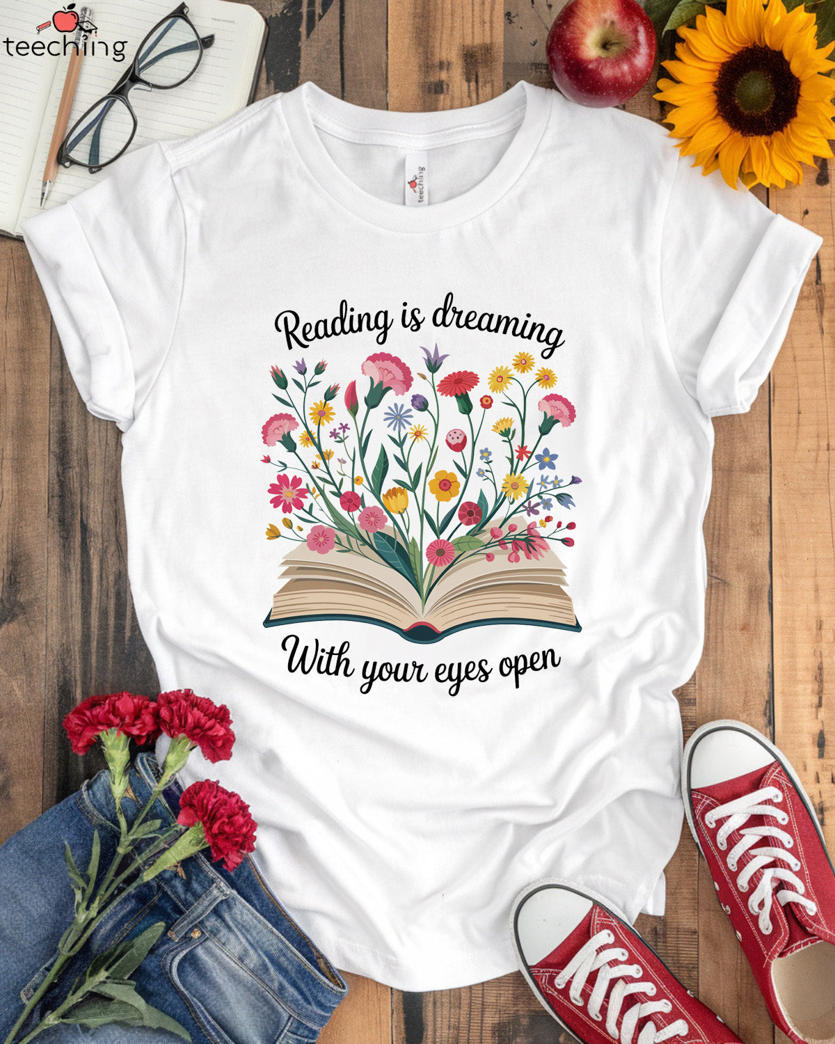 Reading is Dreaming with Your Eyes Open T-shirt