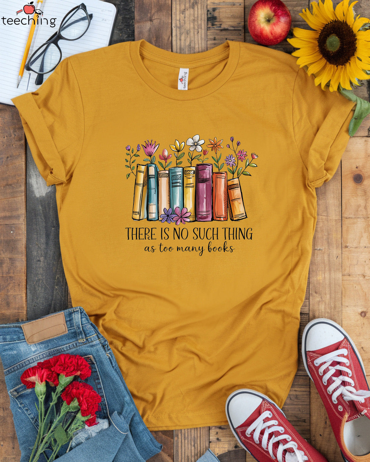There Is No Such Thing As Too Many Books T-shirt