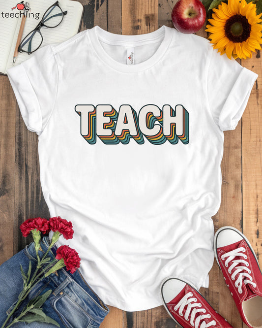 Retro Teach T-Shirt - Vintage Vibes for Educators