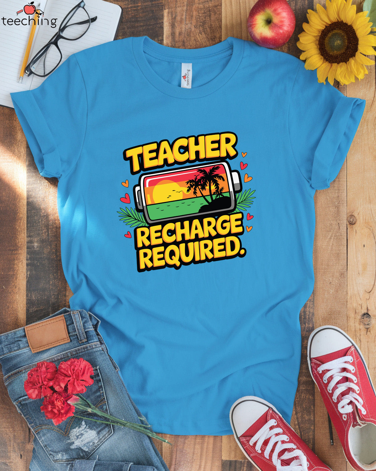 Teacher Summer Recharge Required T-Shirt
