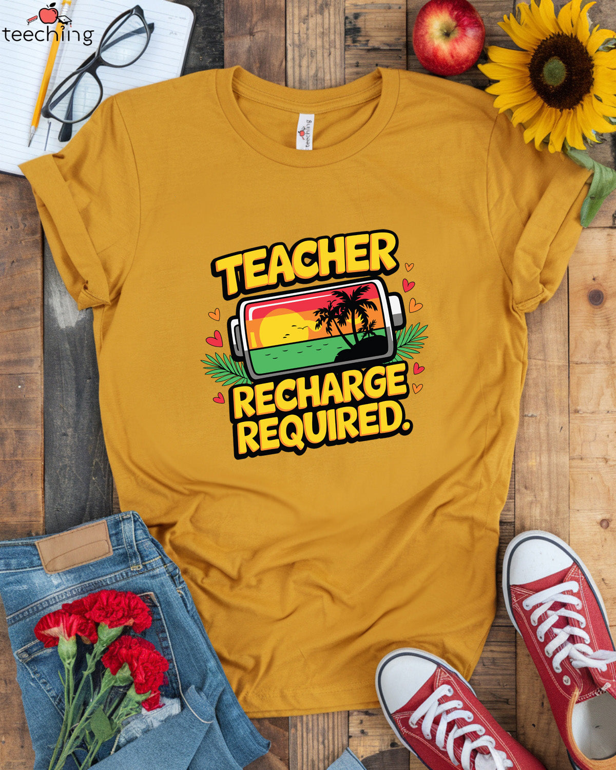 Teacher Summer Recharge Required T-Shirt