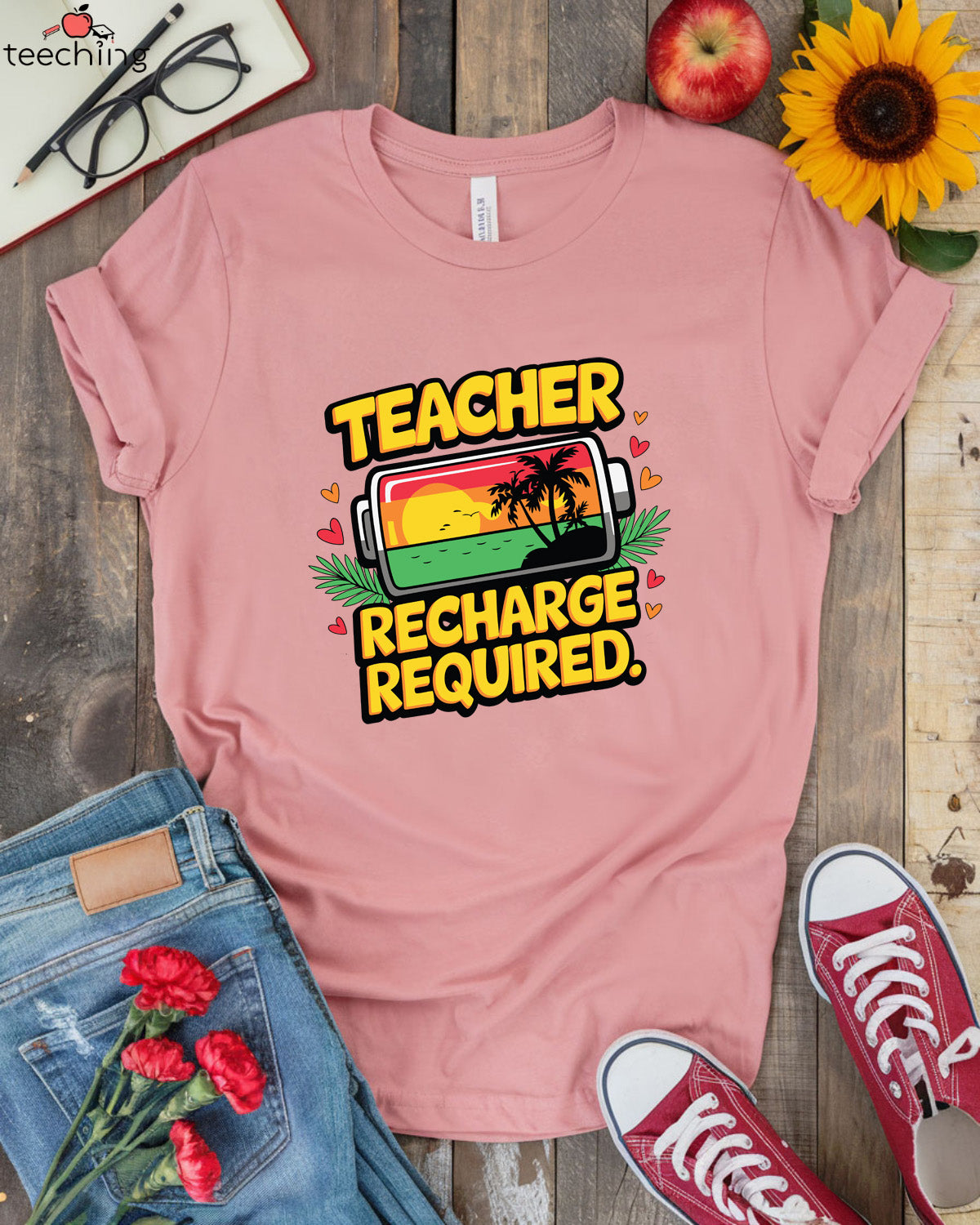 Teacher Summer Recharge Required T-Shirt