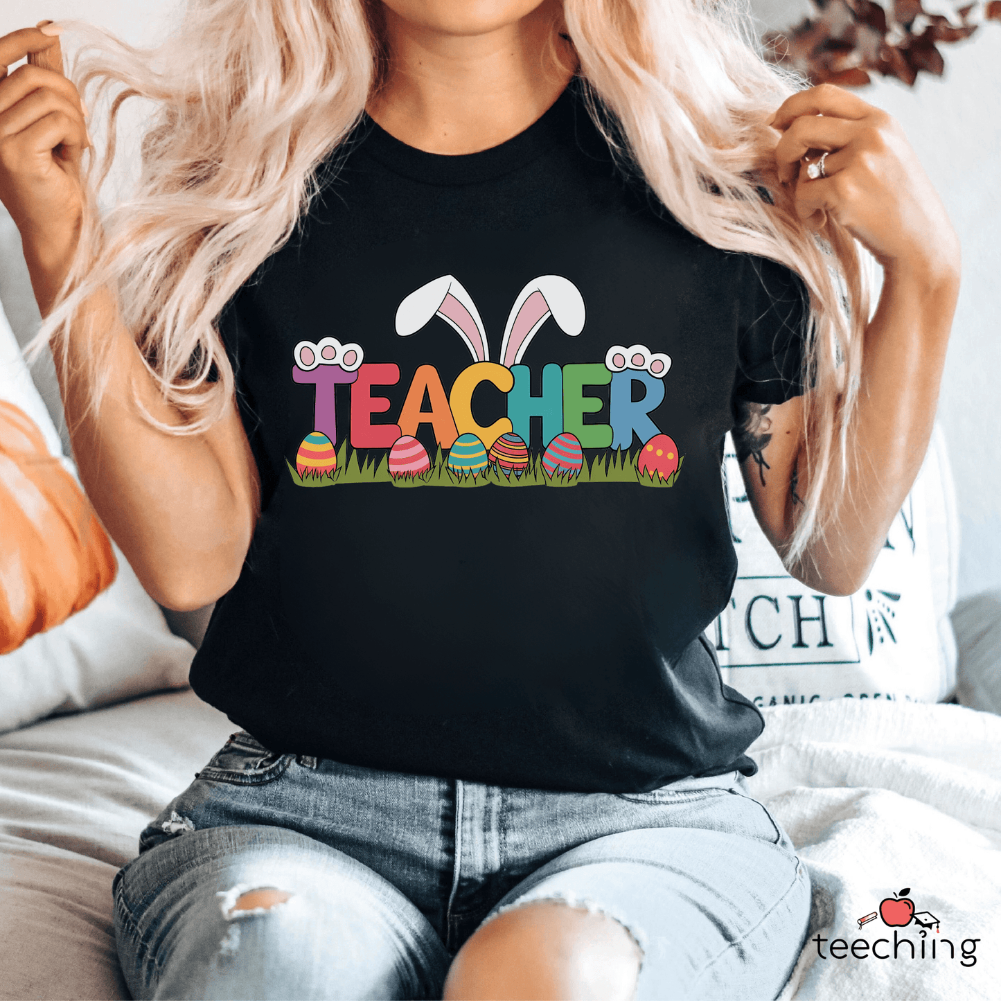 Easter Bunny Teacher T-shirt