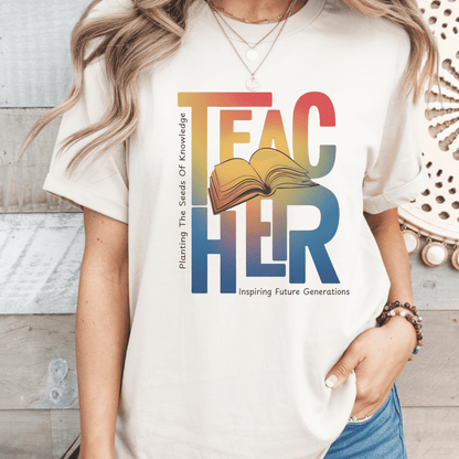 Planting The Seeds Of Knowledge Teacher T-shirt