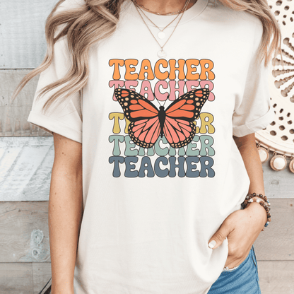 Teacher Butterfly T-shirt