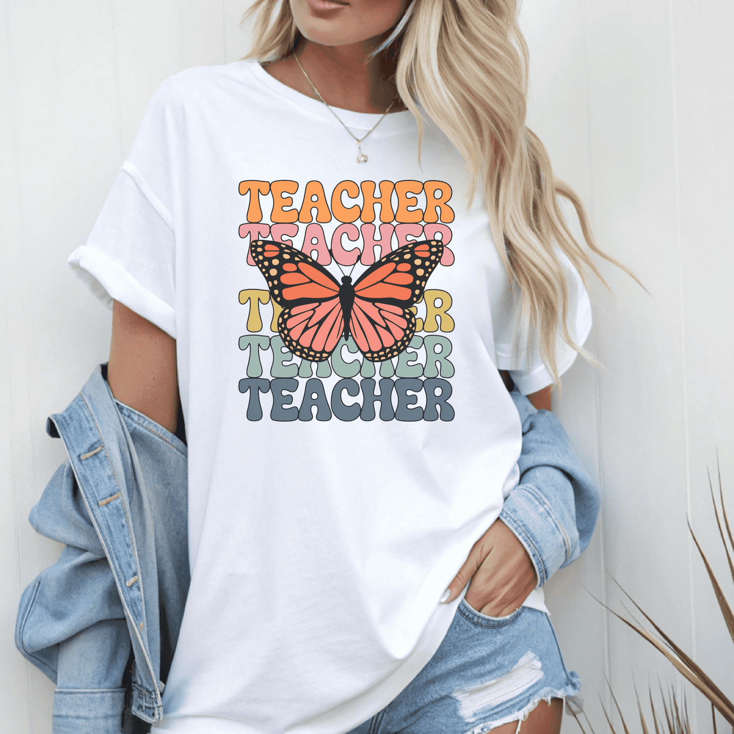 Teacher Butterfly T-shirt