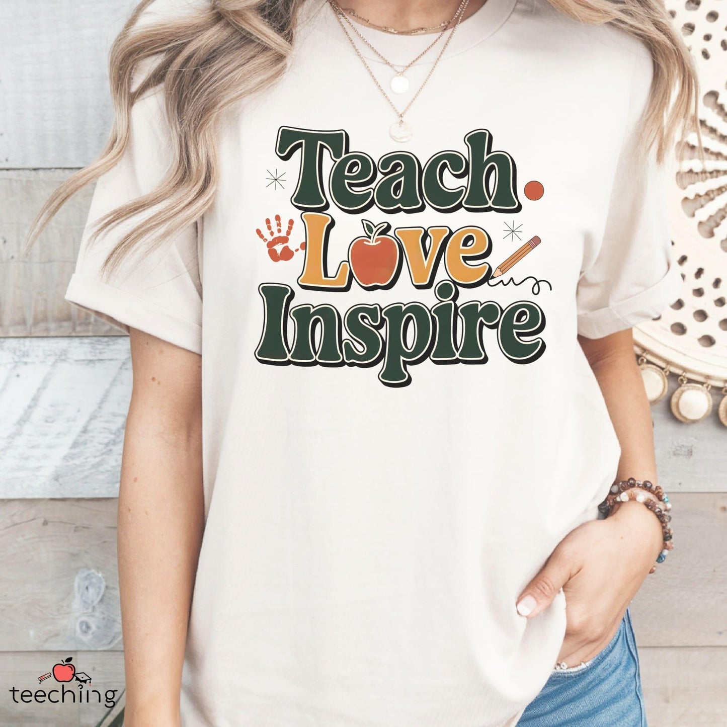 Teach, Love, Inspire Teacher T-Shirts