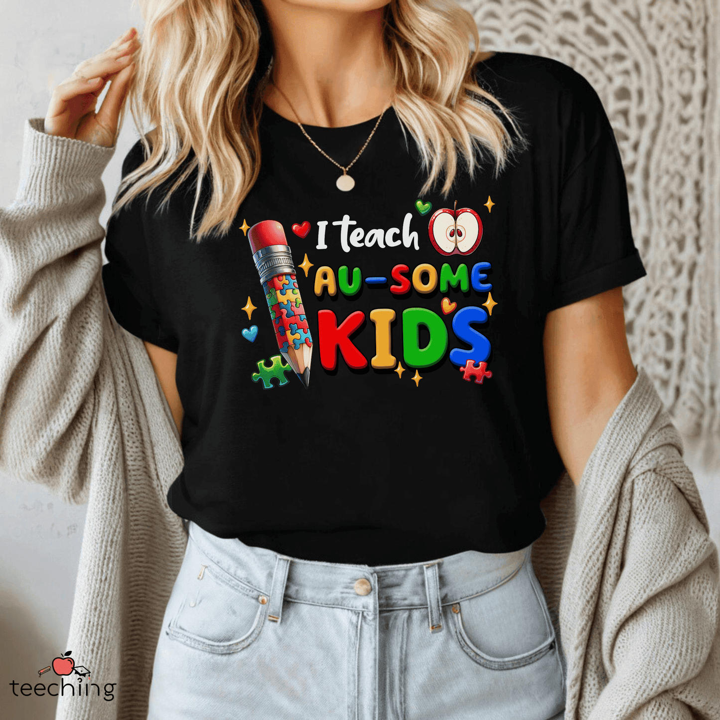 I Teach AU-SOME Kids Autism Awareness T-shirt
