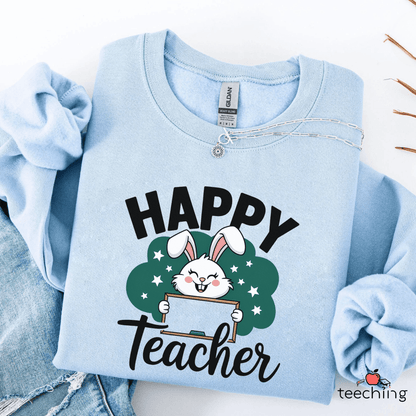 Happy Teacher Easter Bunny Sweater