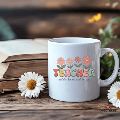 Teacher Growth Floral Mug 11oz