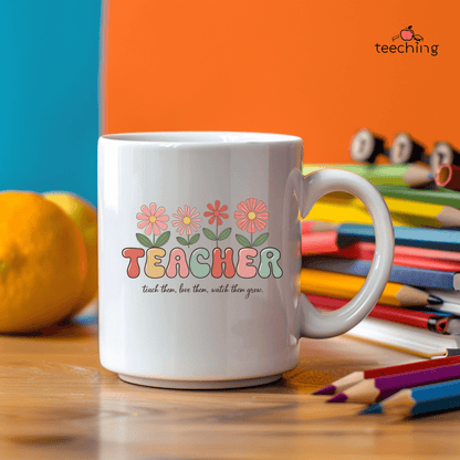 Teacher Growth Floral Mug 11oz