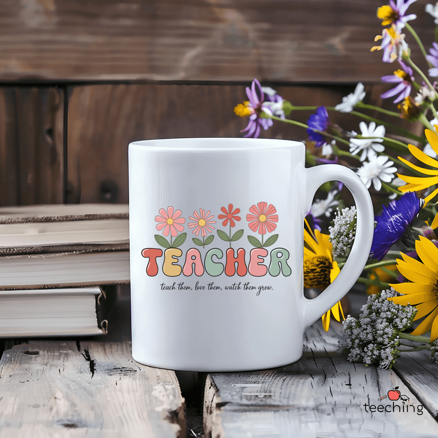 Teacher Growth Floral Mug 11oz