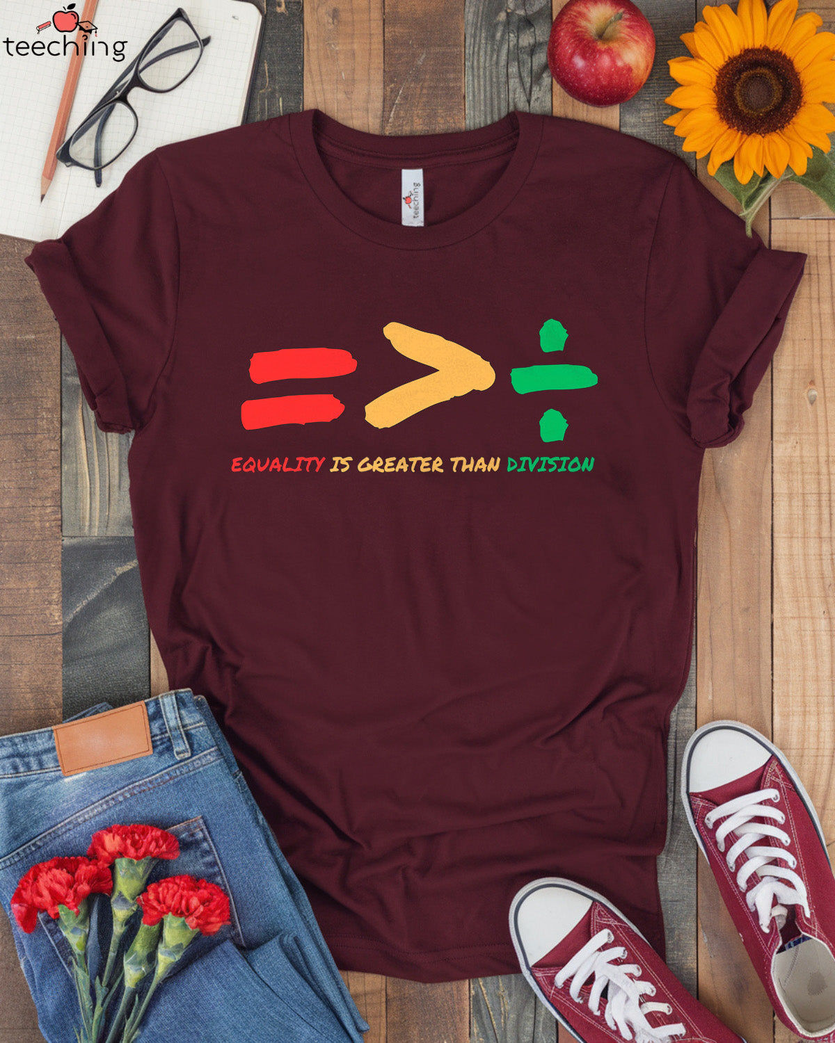 Equality is Greater Than Division T-shirt