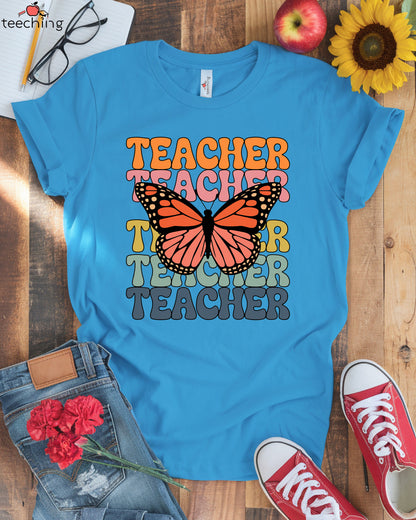 Teacher Butterfly T-shirt