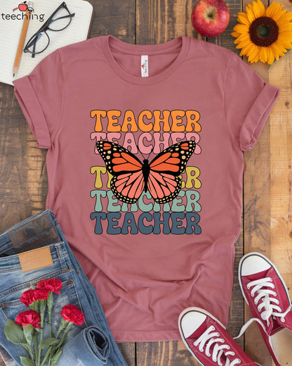 Teacher Butterfly T-shirt