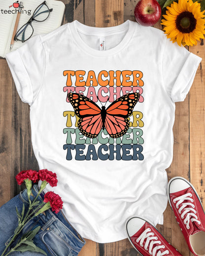 Teacher Butterfly T-shirt