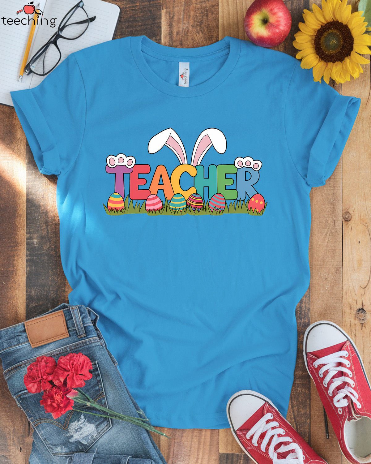 Easter Bunny Teacher T-shirt