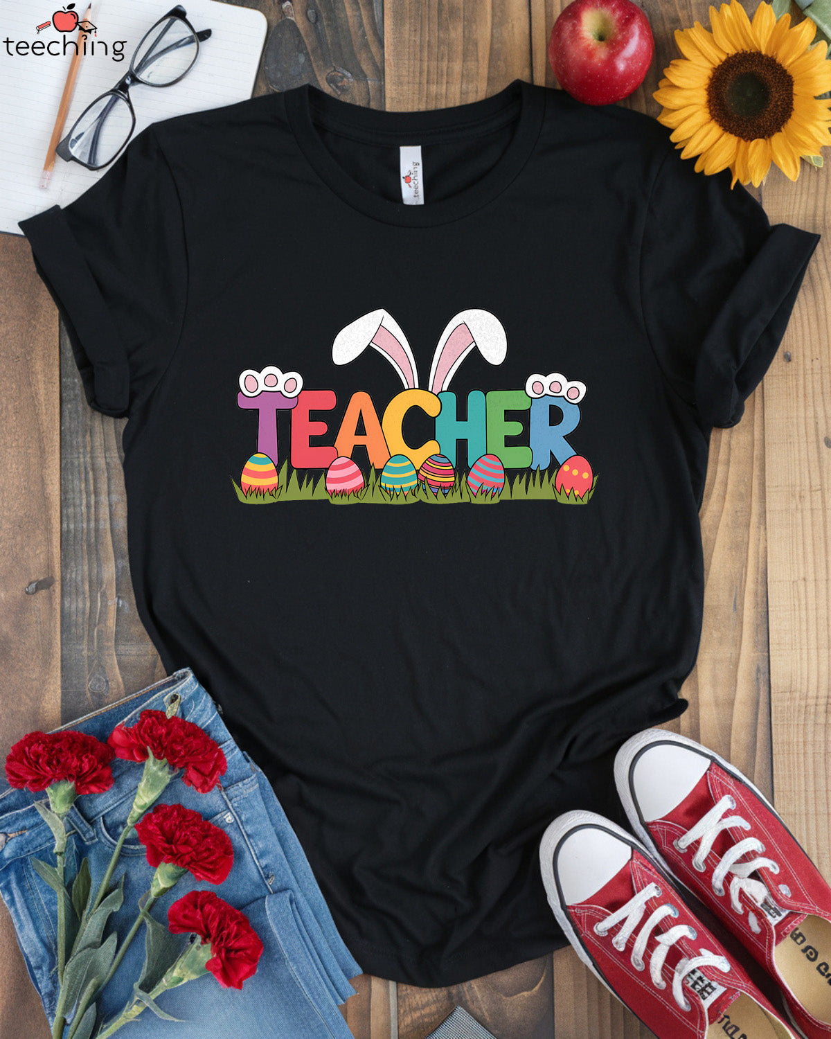Easter Bunny Teacher T-shirt
