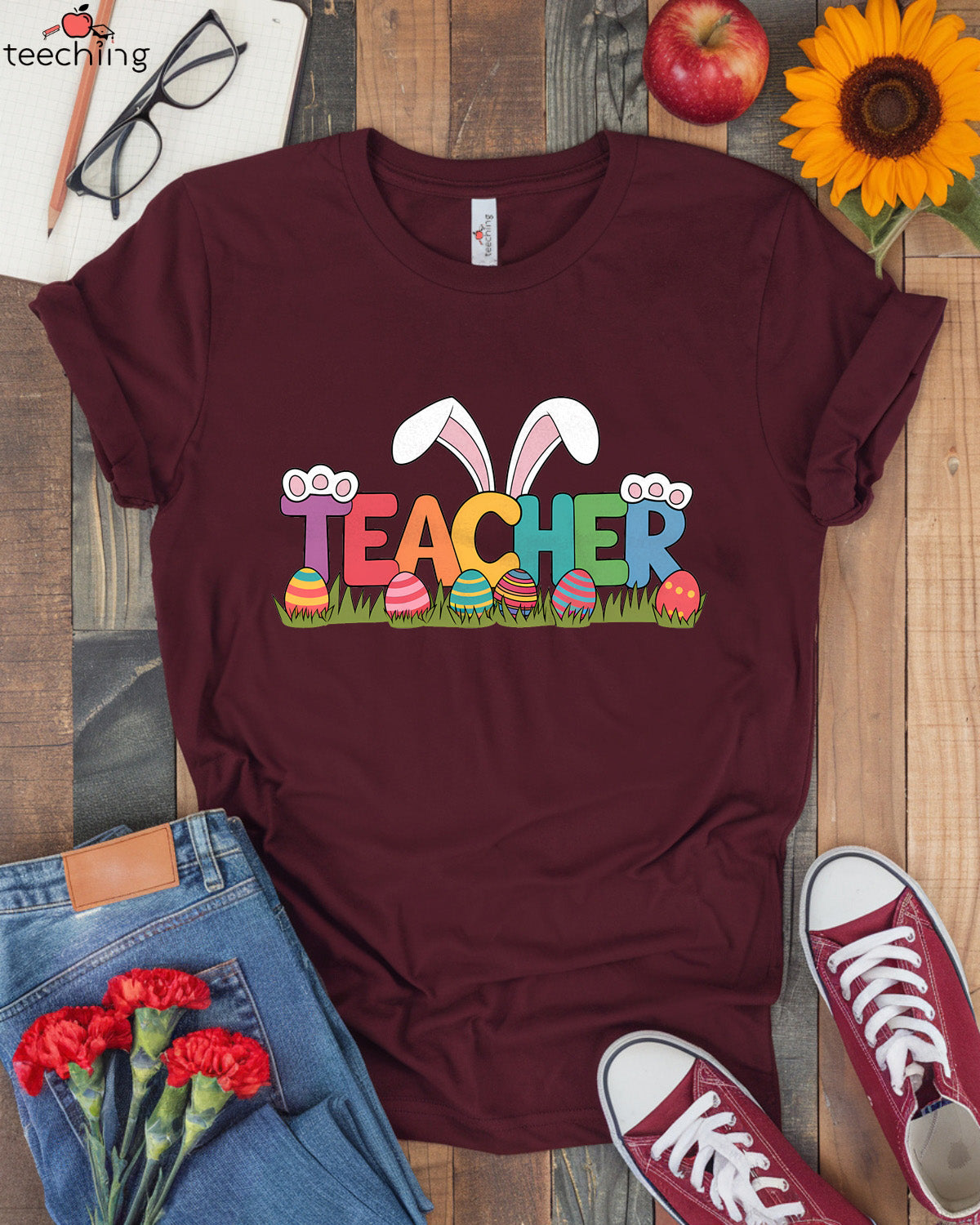 Easter Bunny Teacher T-shirt