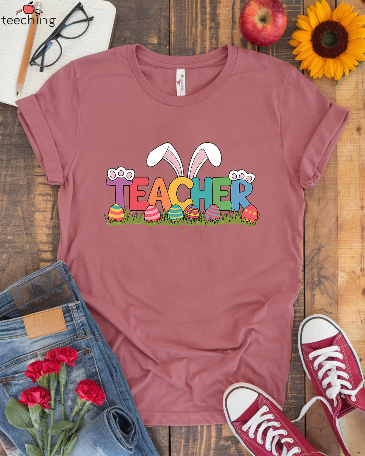 Easter Bunny Teacher T-shirt