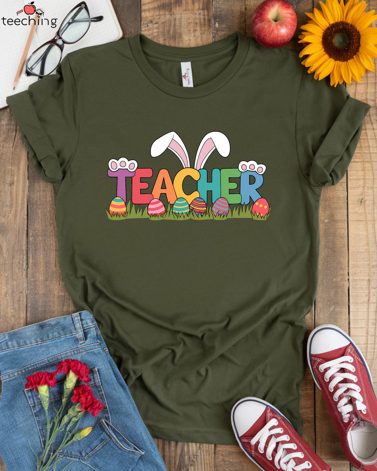 Easter Bunny Teacher T-shirt