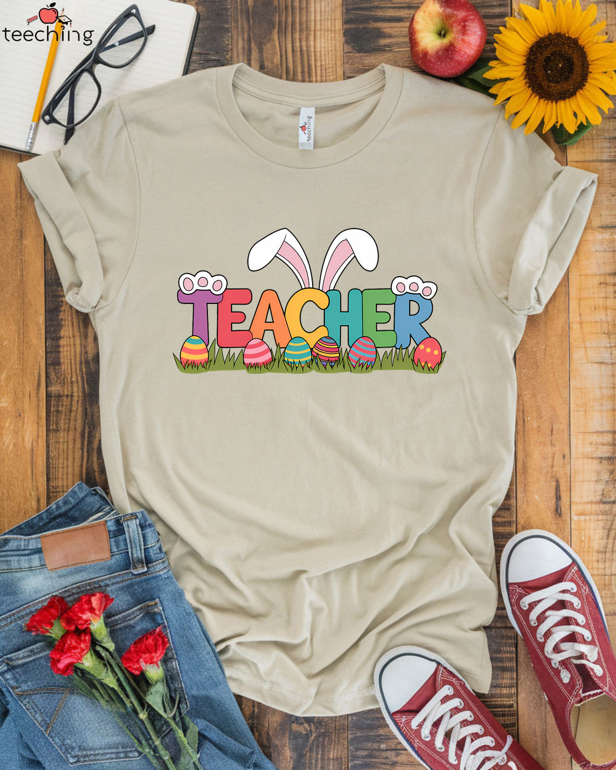 Easter Bunny Teacher T-shirt