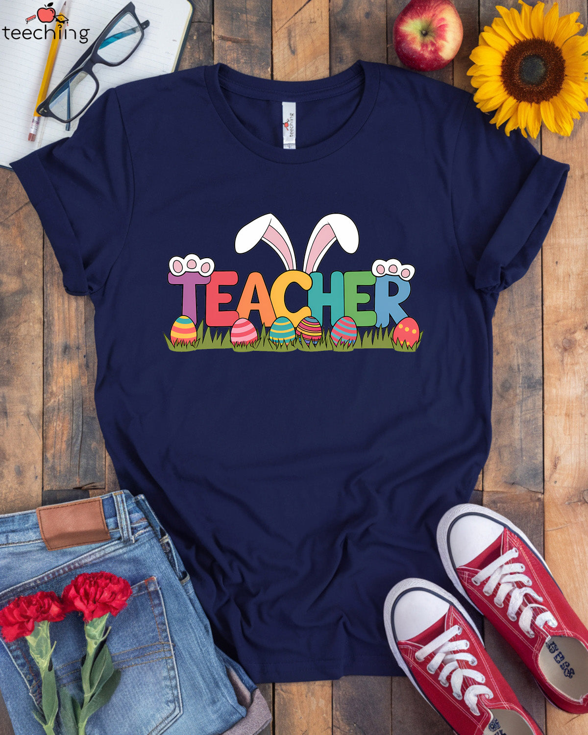 Easter Bunny Teacher T-shirt