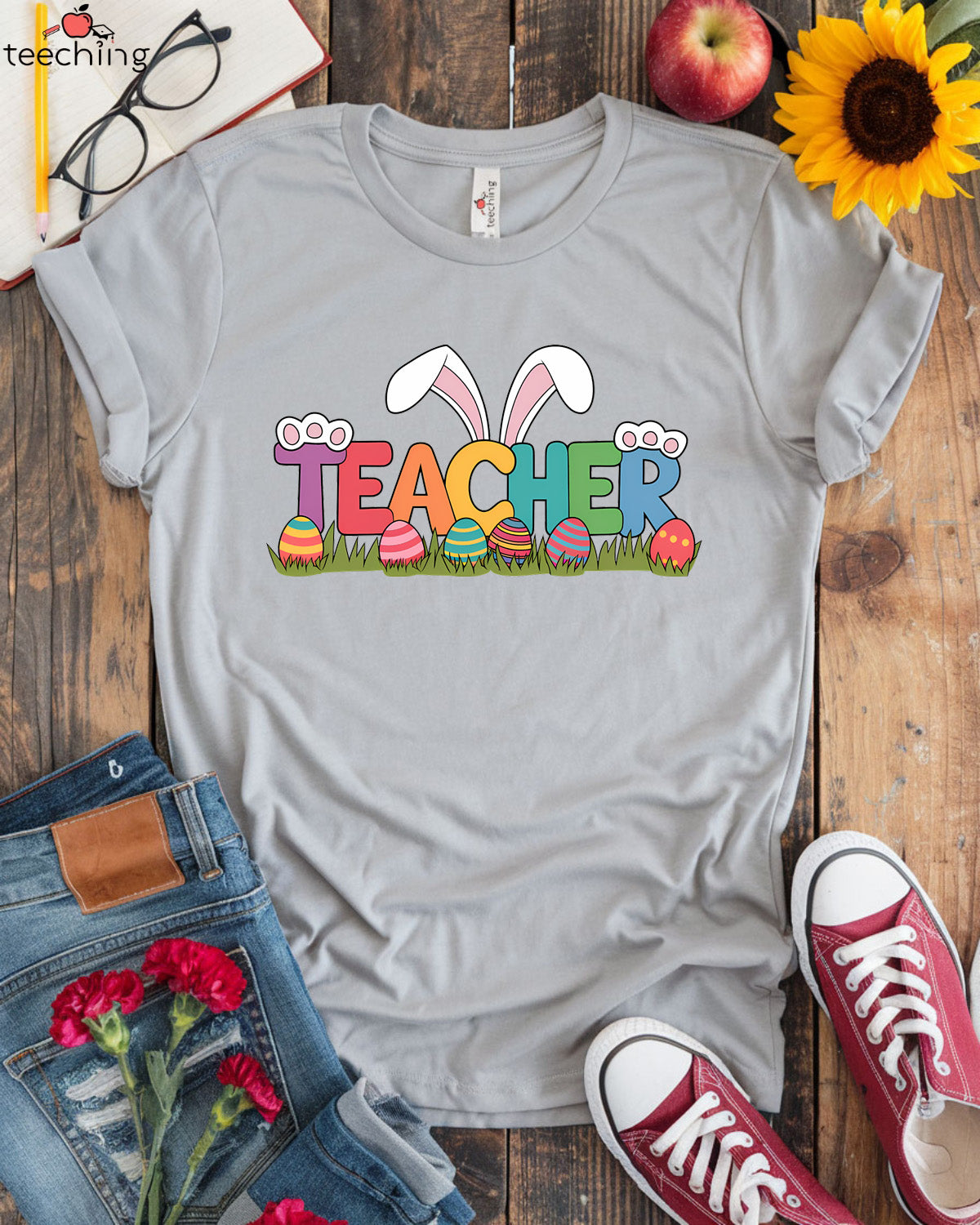 Easter Bunny Teacher T-shirt