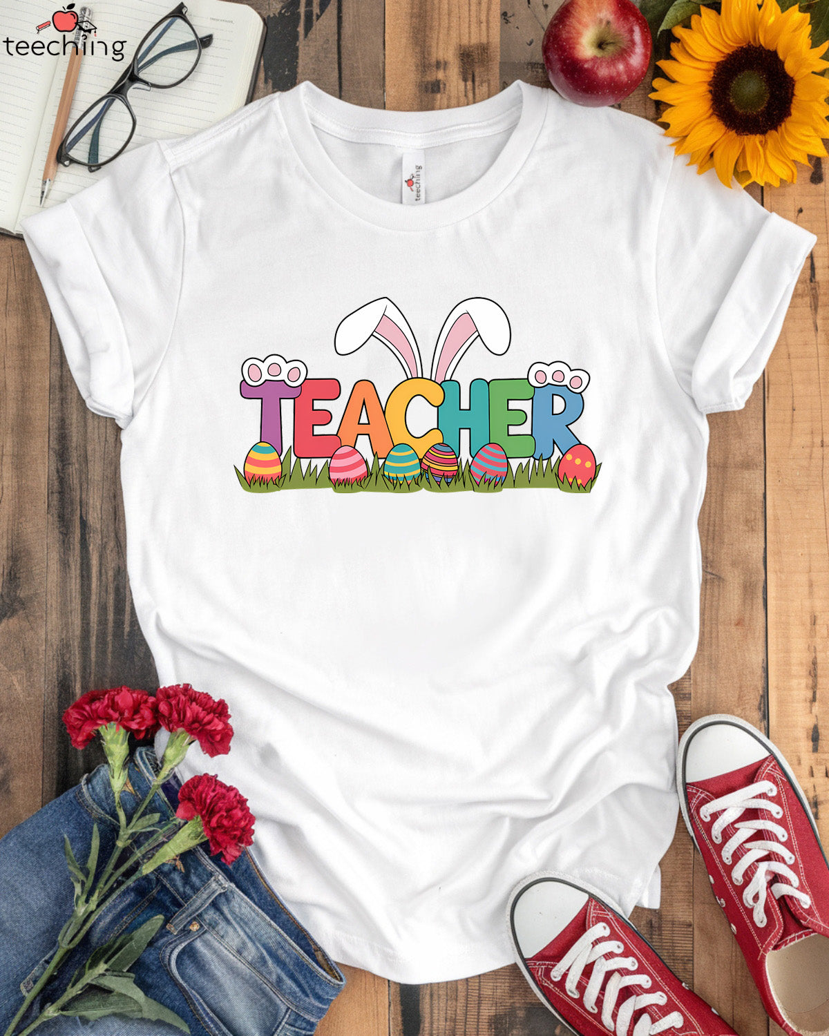 Easter Bunny Teacher T-shirt