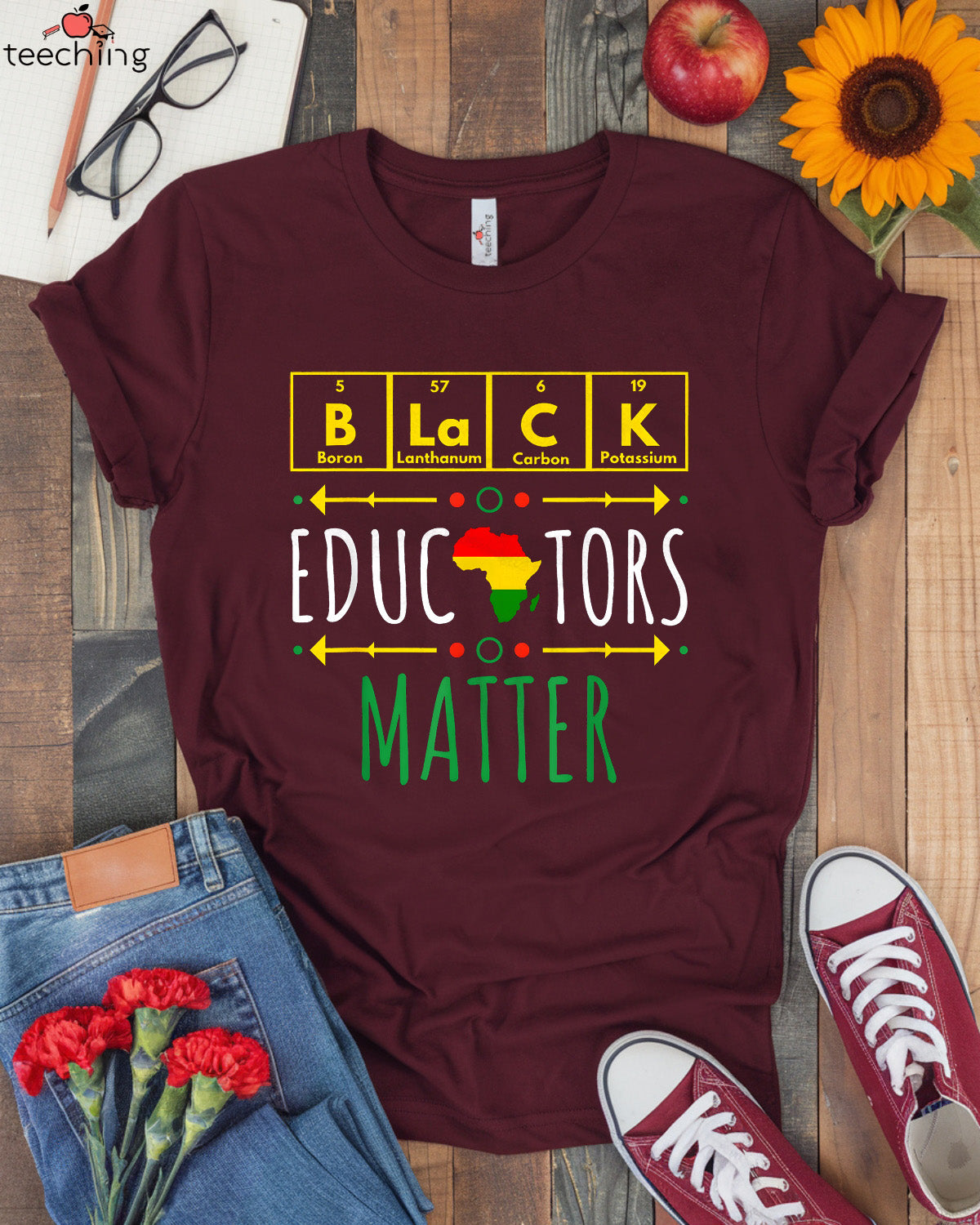 Black Educators Matter Periodic Table T-Shirt