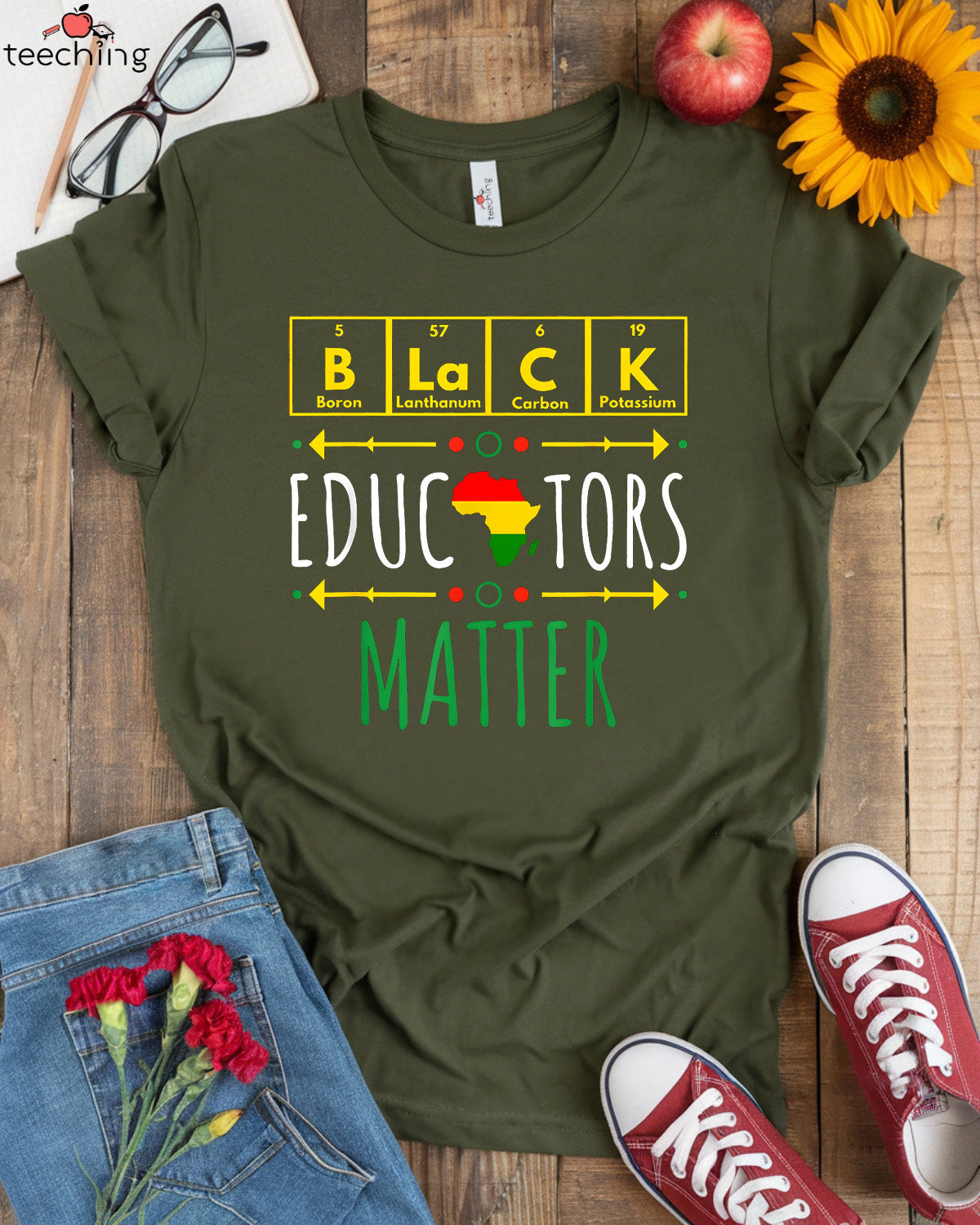 Black Educators Matter Periodic Table T-Shirt