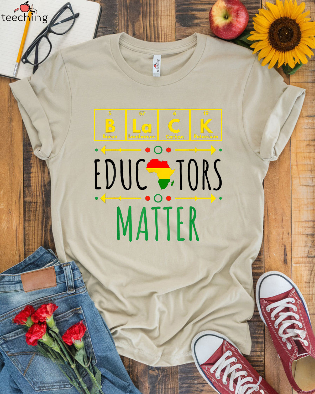 Black Educators Matter Periodic Table T-Shirt