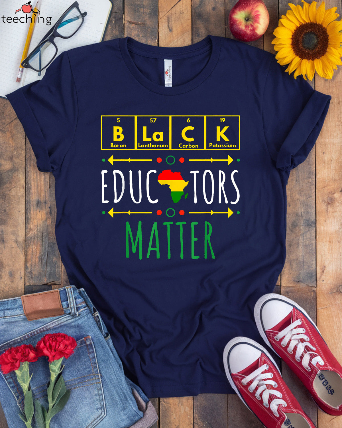 Black Educators Matter Periodic Table T-Shirt