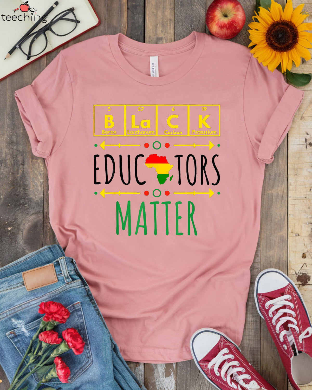 Black Educators Matter Periodic Table T-Shirt
